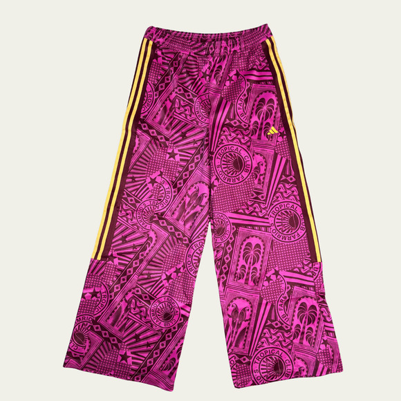 NWT Adidas x FARM RIO Wide Leg Track Pants sz Medium Flared Joggers Rare Collab - Picture 2 of 11